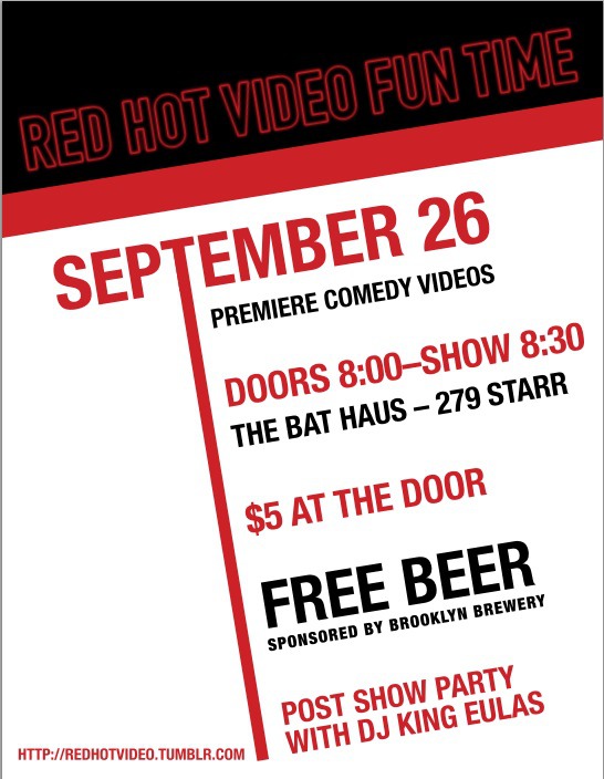 Tomorrow: If You Like Comedy & Free Beer You Should Go to Red Hot Video Fun Time