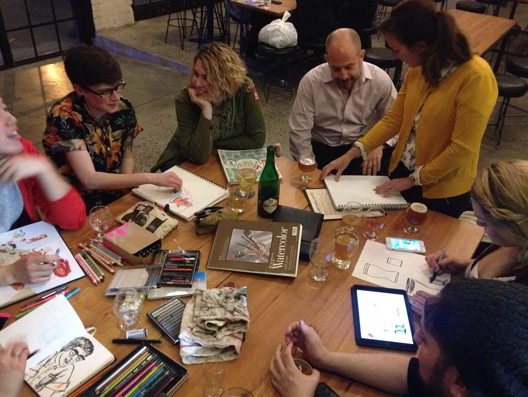 Drink & Draw at KCBC Is the Adult Doodling Session You’ve Been Waiting For