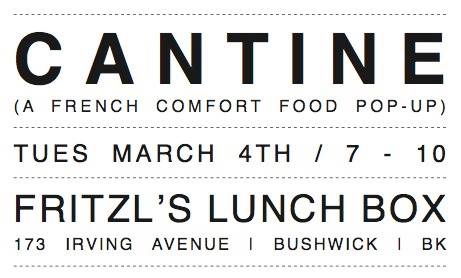 French Comfort Food ‘Cantine’ Pops Up at Fritzl’s Tomorrow Night