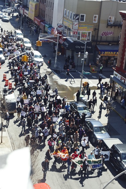 Hundreds Marched to Protest Unfair Housing Practices in Bushwick