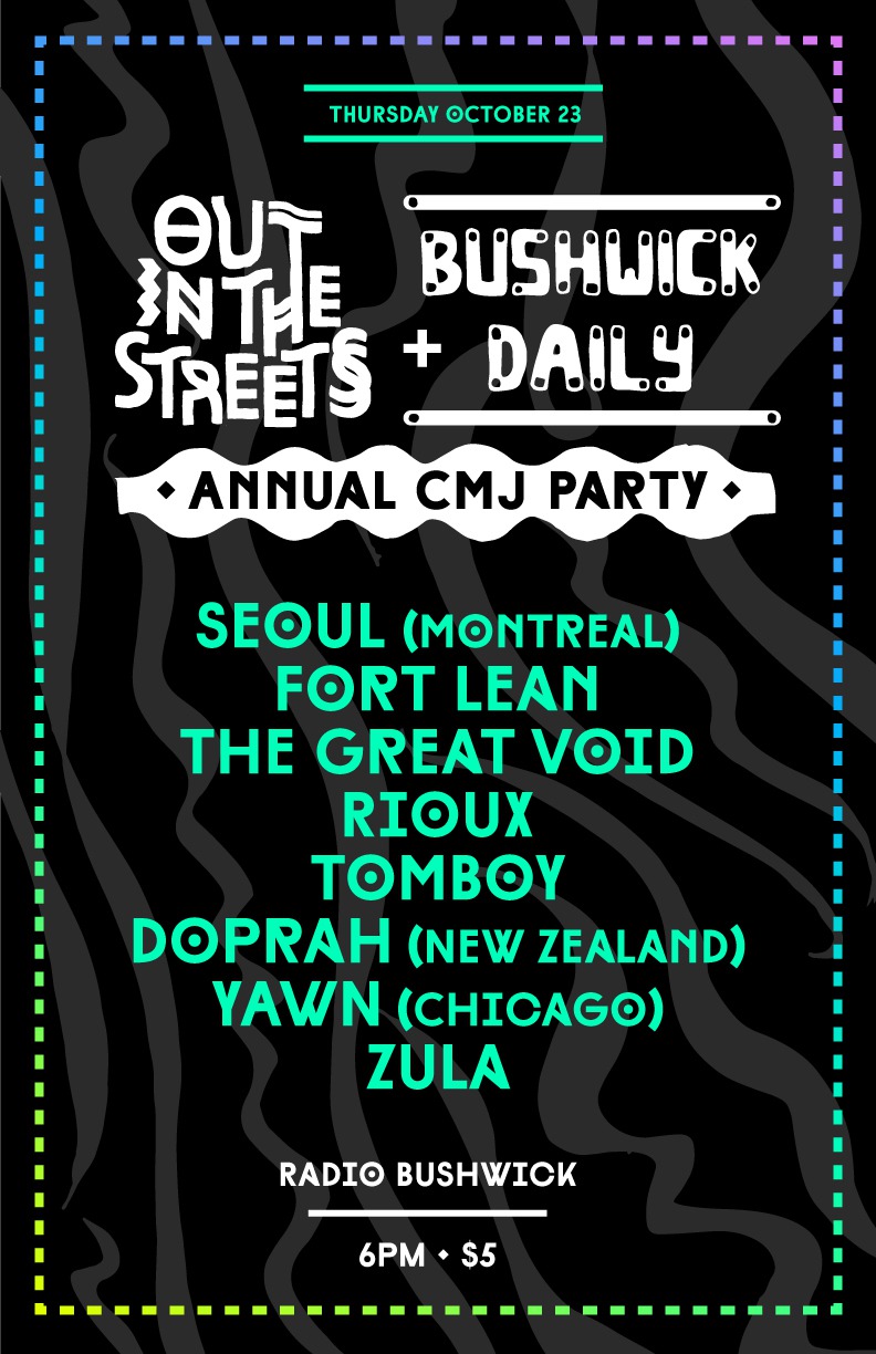 You’ve Got Plans on October 23rd: Bushwick Daily + Out In The Streets Annual CMJ Party at Lot 45 Announced!