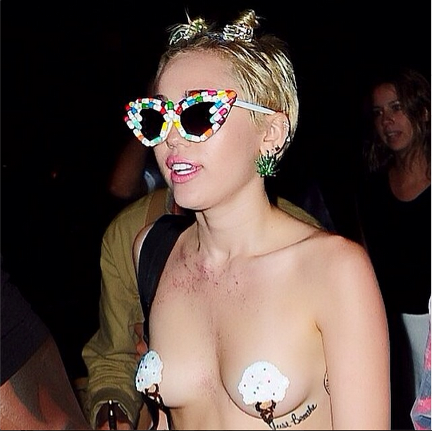 Miley Cyrus Raved in Bushwick Topless This Past Weekend