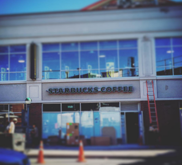 Starbucks Logo Officially Up at Myrtle-Wyckoff