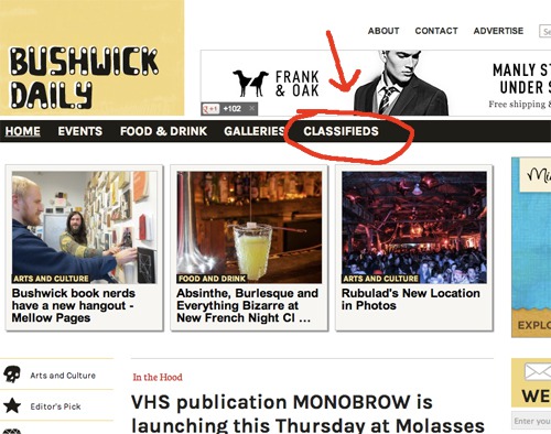 What is new? Bushwick Daily now has Classifieds!