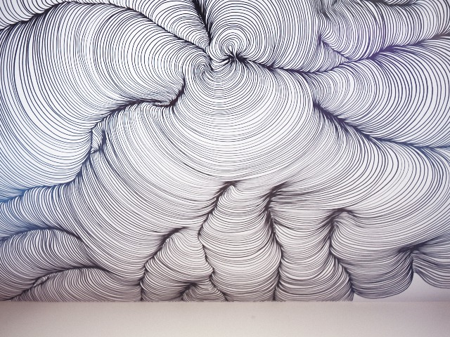 New Art Space The Hollows Presents a Giant Sharpie Drawn Swirling Ceiling Mural