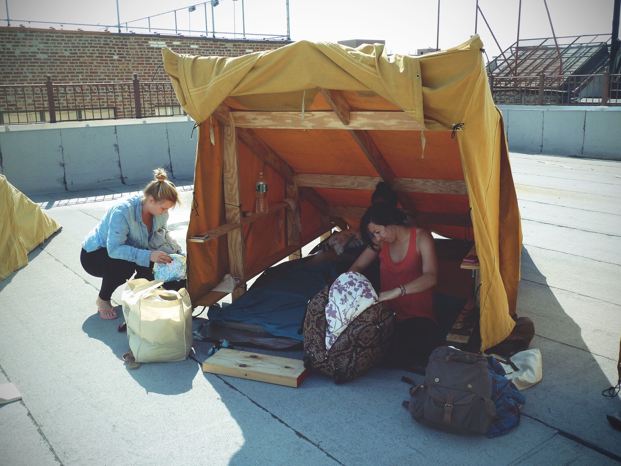 What It’s Like to Camp on a Bushwick Roof for 12 Hours