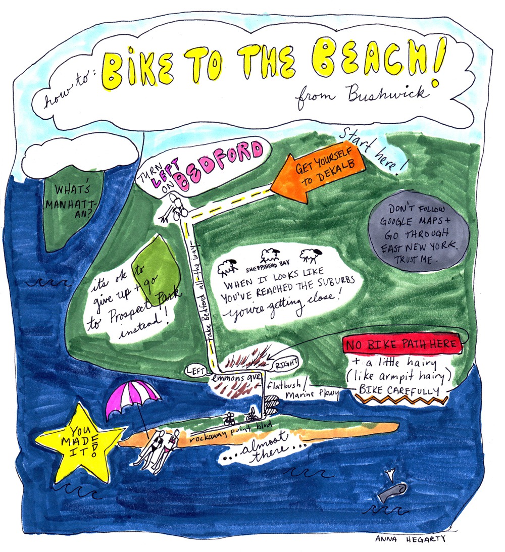 Getting to Rockaways: By Bike, by Bushwick Beach Bus or by Ferry!