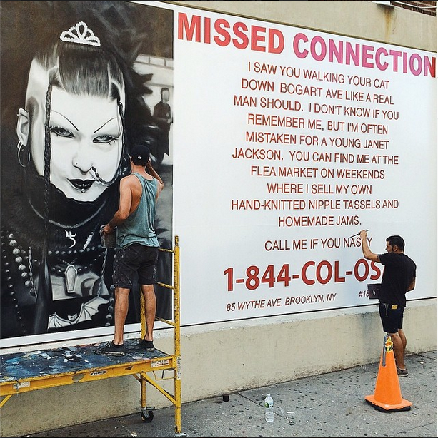 Call Me If You Nasty: Fake Missed Connection Ad on Bogart Street Is a Masterpiece by Colossal