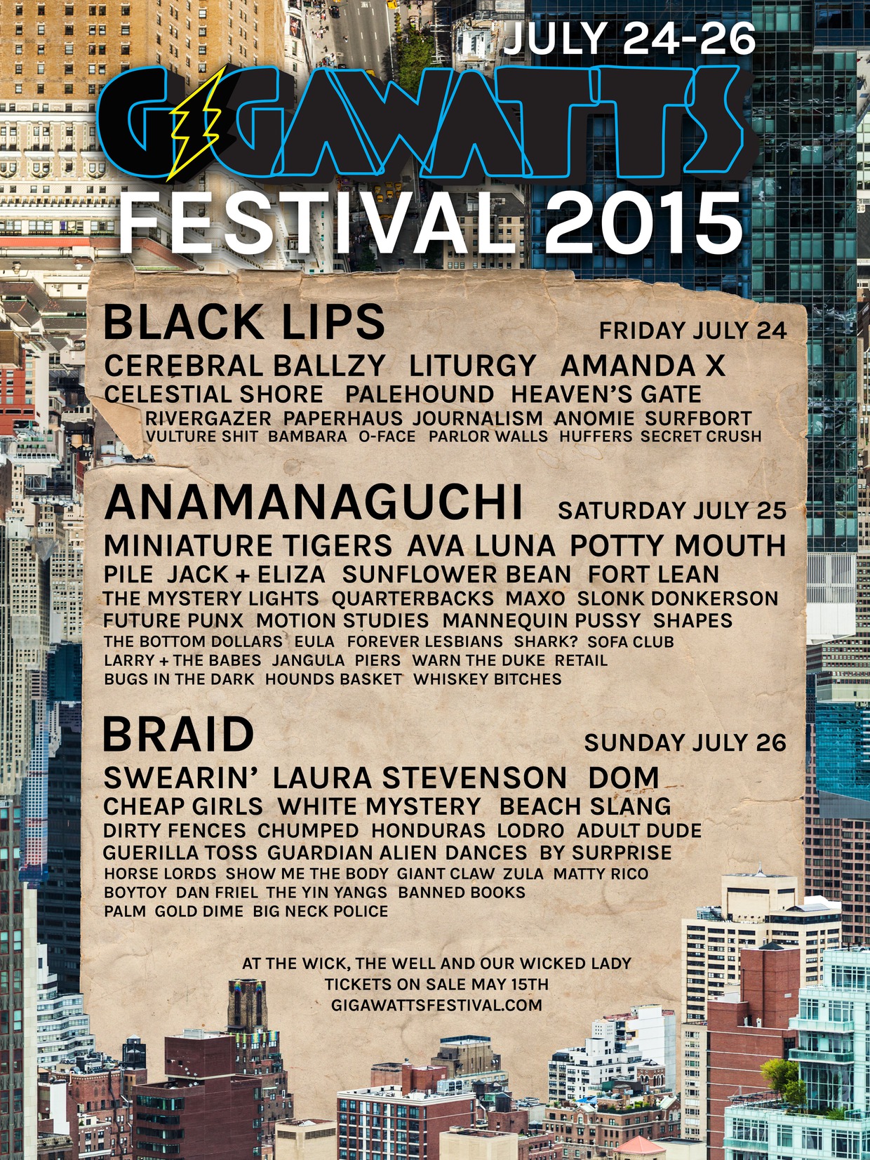 Gigawatts Festival Is Coming to East Williamsburg With Awesome 80+ Band Line Up (Black Lips, Anamaguchi & More)