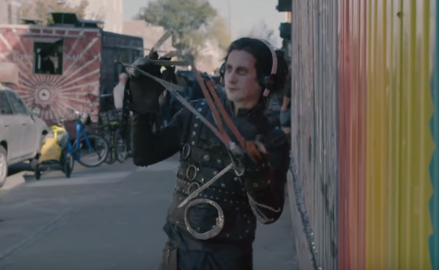 Where Are They Now? Edward Scissorhands Rides a Longboard in Bushwick [Video]