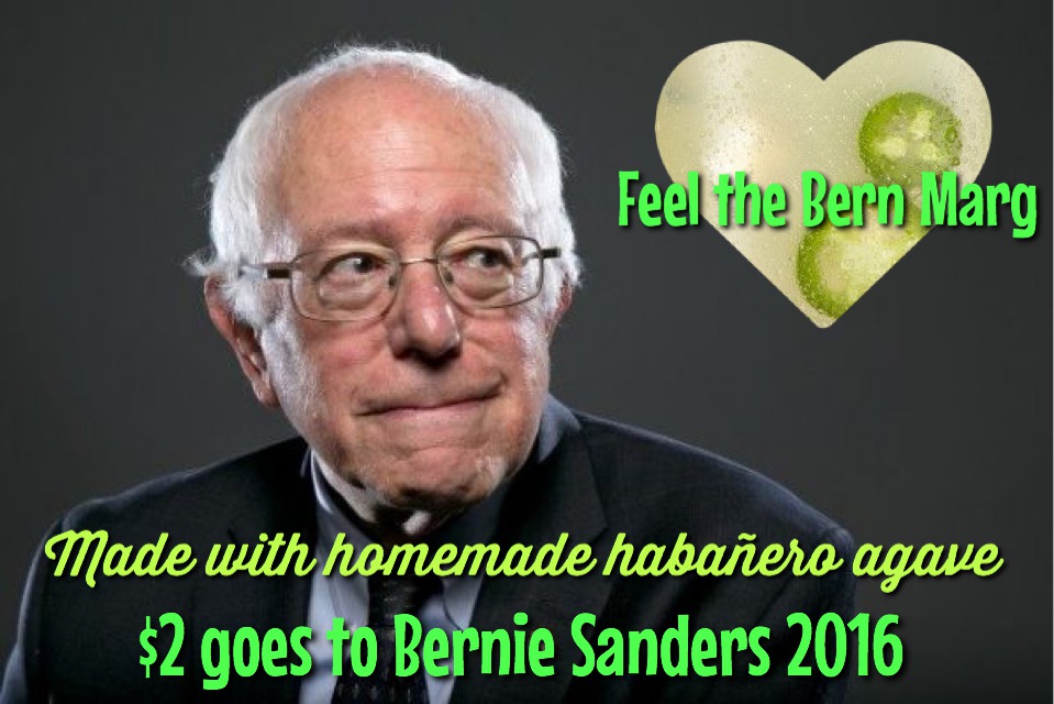 Try Our Wicked Lady’s Feel The Bern Margarita While Contributing to the Bernie Sanders Campaign!