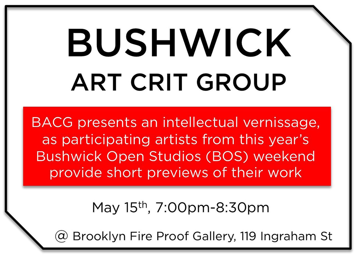 Bushwick Art Crit Group is Meeting Tonight