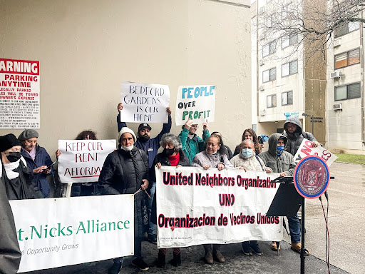 At Bedford Gardens, Tenants Rally Against Rent Hike